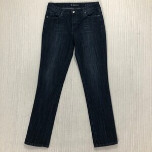 Solo Works New York City Med Rise Skinny Dark Wash Denim Jeans Size 8